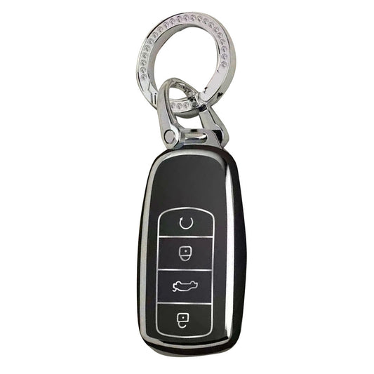 Remote Key Fob Case Cover Black & Silver TPU Suitable For Chery Omoda 5 2022-2025-1