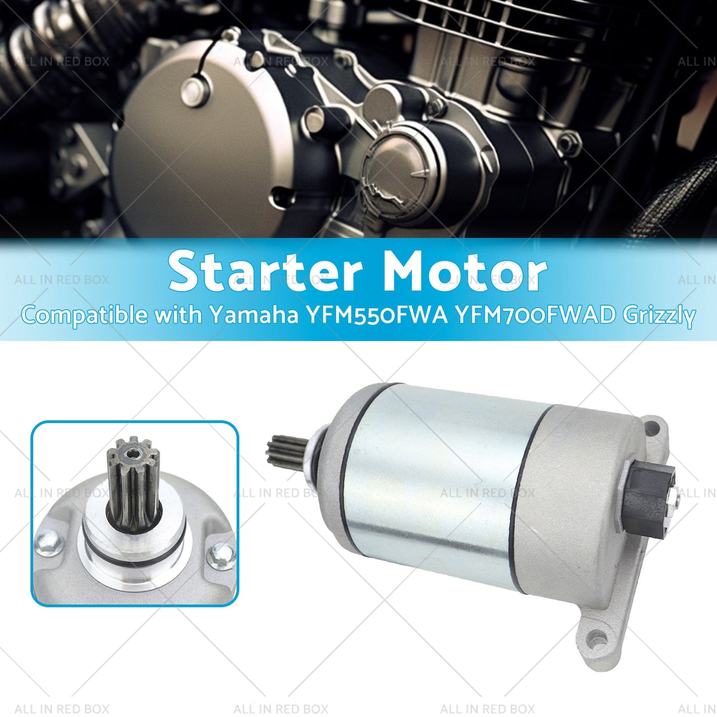 Starter Motor Suitable Yamaha YFM550FWA Grizzly 550 09-15 YFM700 EPS-Hunter-2