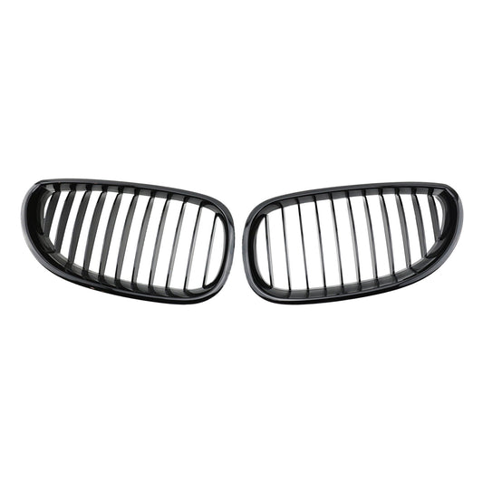 Gloss Black Front Grille Grill Suitable For BMW E60 E61 5 Series 2003-2010-0