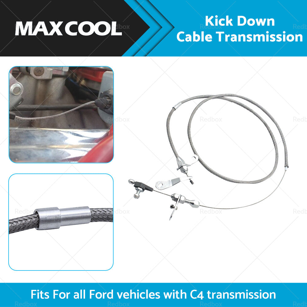 Stainless Kick Down Cable Transmission Kickdown Trans C-4 Deten Fits For Ford C4-1