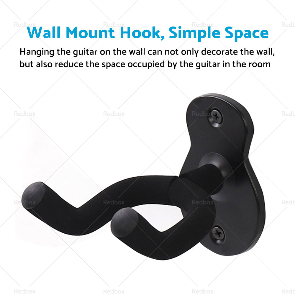 Guitar Hanger Display Wall Mount Holder Hook Rack Bracket Padded Instrument-1