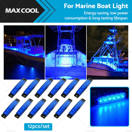 12x For Marine Boat LED Deck Courtesy Lights Waterproof Stern Transom Light 12V-0