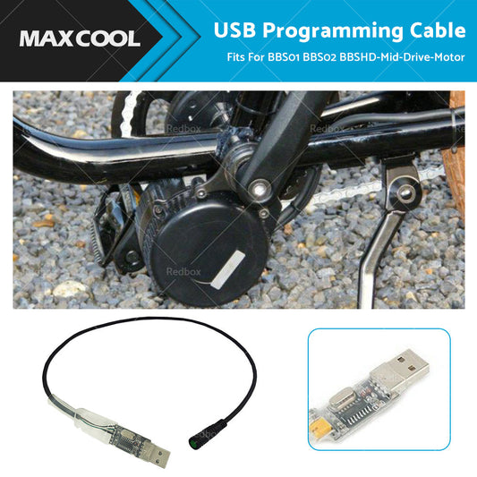 For Bafang Programming 5Pin USB Cable For BBS01 BBS02 BBSHD-Mid-Drive-Motor NEW-0