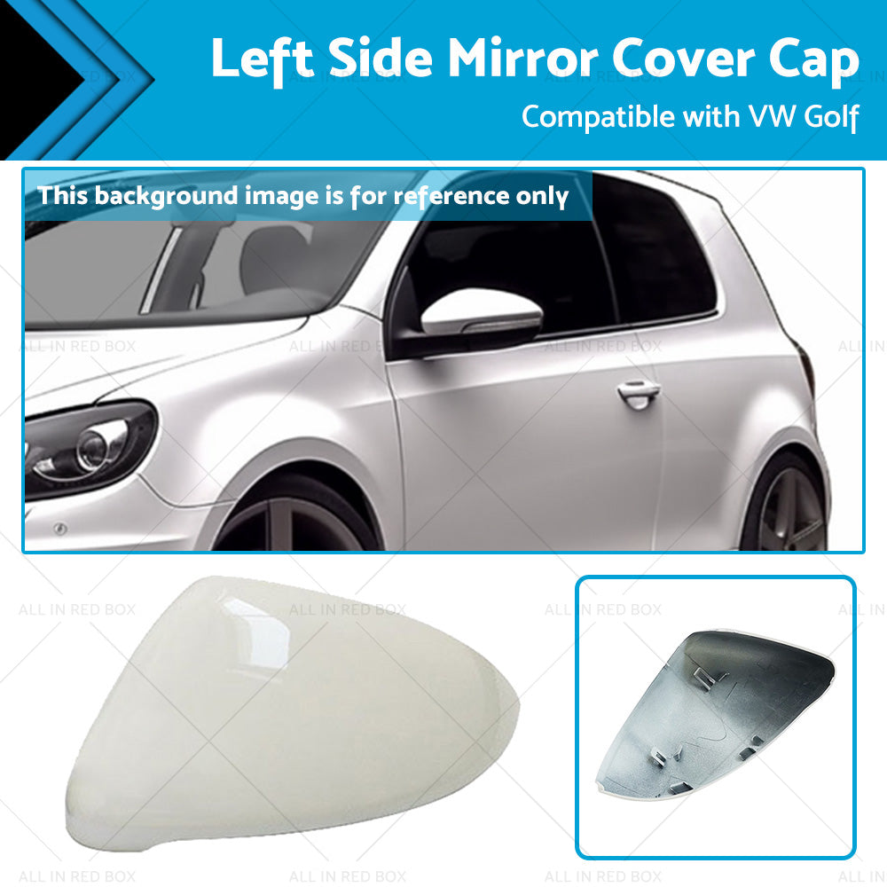Left Mirror Cover Cap Housing Suitable for VW Golf MK7 MK7.5 13-on Pure White LH-0