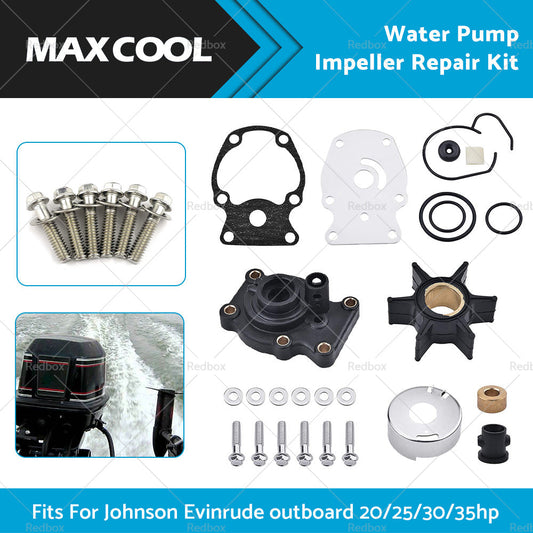 Water Pump Impeller Kit For 20hp 25hp 30hp 35hp Johnson Evinrude outboard 393630-1