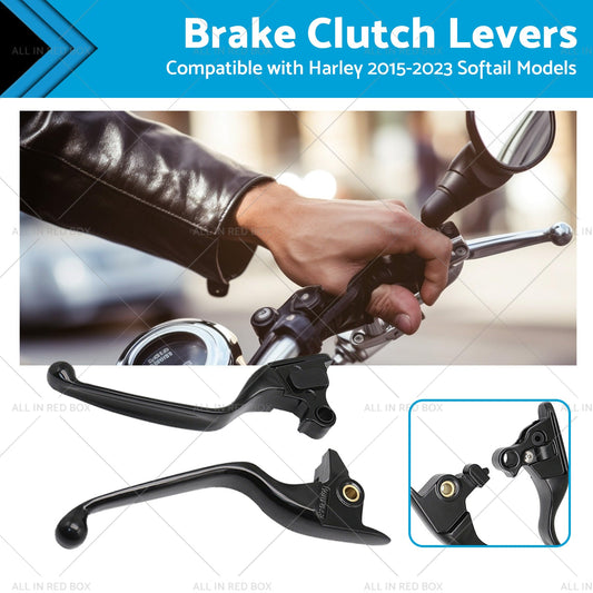 2x Brake Clutch Levers Suitable For Harley 2015-2023 Softail Slim Fat Boy-0