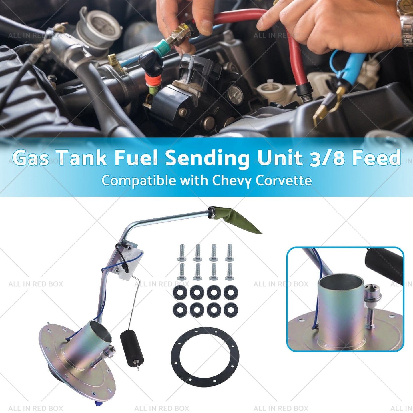 Gas Tank Fuel Sending Unit 3 8 Feed Suitable for Chevy Corvette 78-81 AM39086513-2