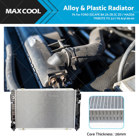 RADIATOR FITS FORD ESCAPE BA ZA ZB ZC ZD  or  MAZDA TRIBUTE YU 3. 0 i V6 6cyl 99-on-0