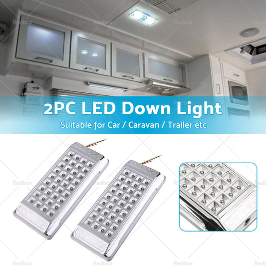 2PCS 12V LED Down Light Cabin Ceiling Lamp Boat Camper Trailer RV Caravan Lights-1
