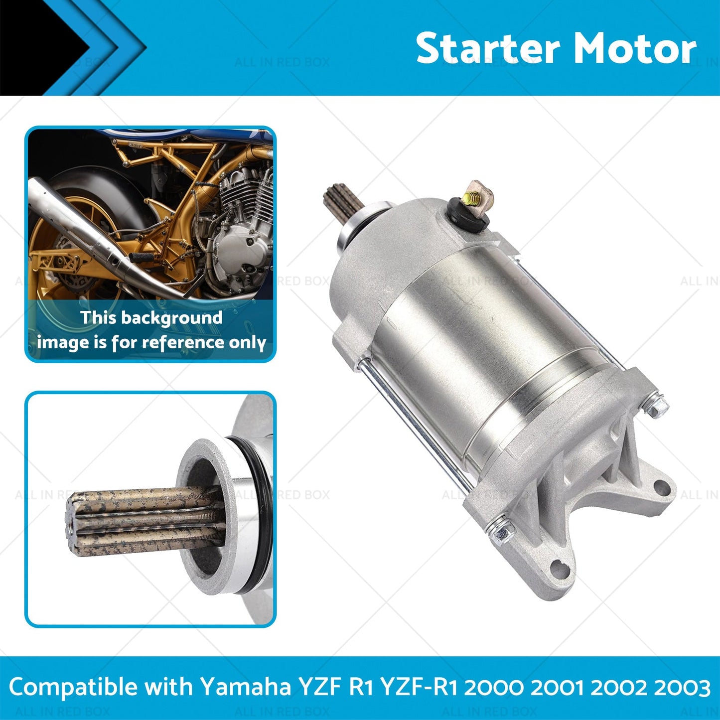 Engine Starter Motor Suitable for Yamaha YZF-R1 2000-2003 5PW-81890-01-00-1