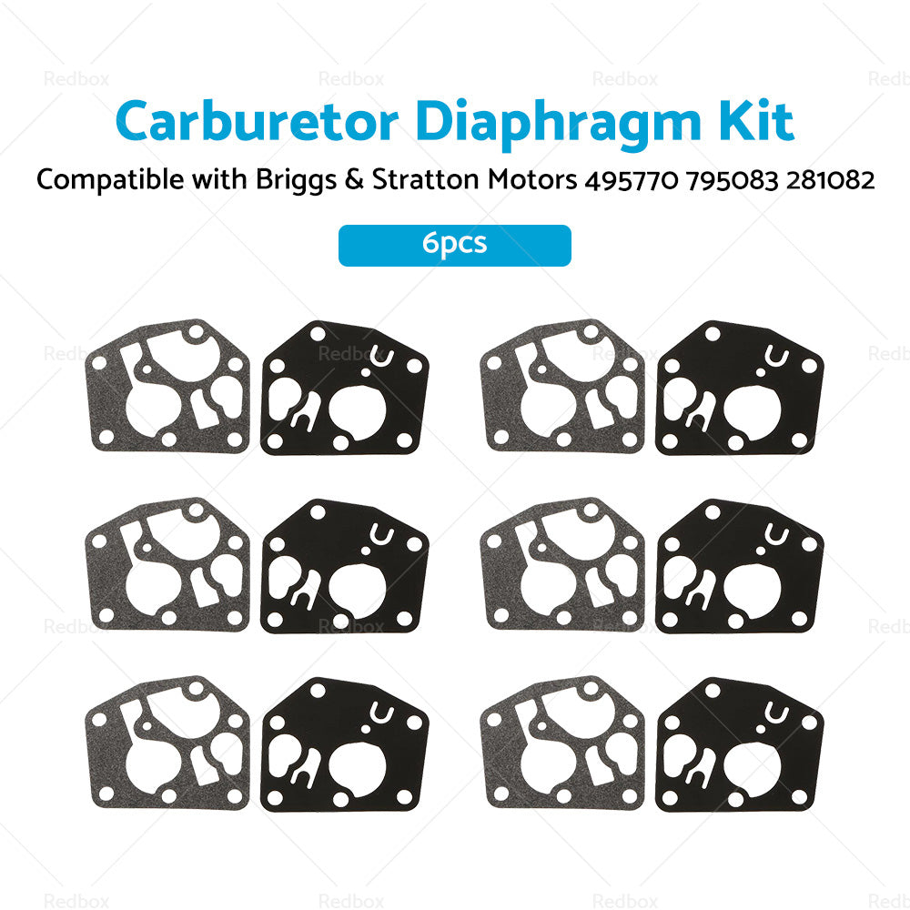 6x Carburetor Diaphragm Kit SuitableFor Briggs  and  Stratton Motors 495770 795083-1