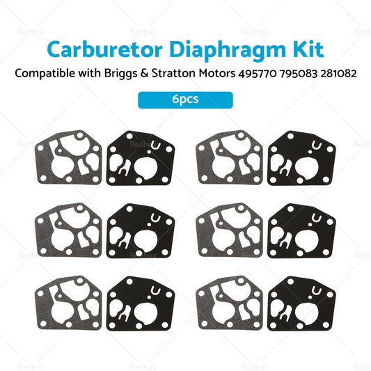 6x Carburetor Diaphragm Kit SuitableFor Briggs  and  Stratton Motors 495770 795083-1