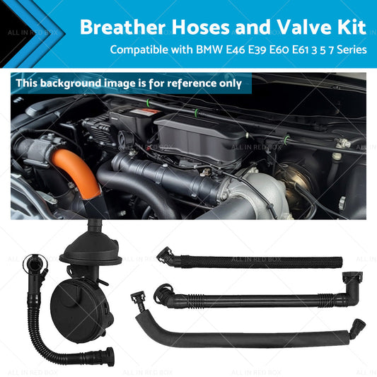 5PCS Crankcase Vent Valve  and  Breather Hose Kit Suitable for BMW M52 M54 E46 X3 X5-0