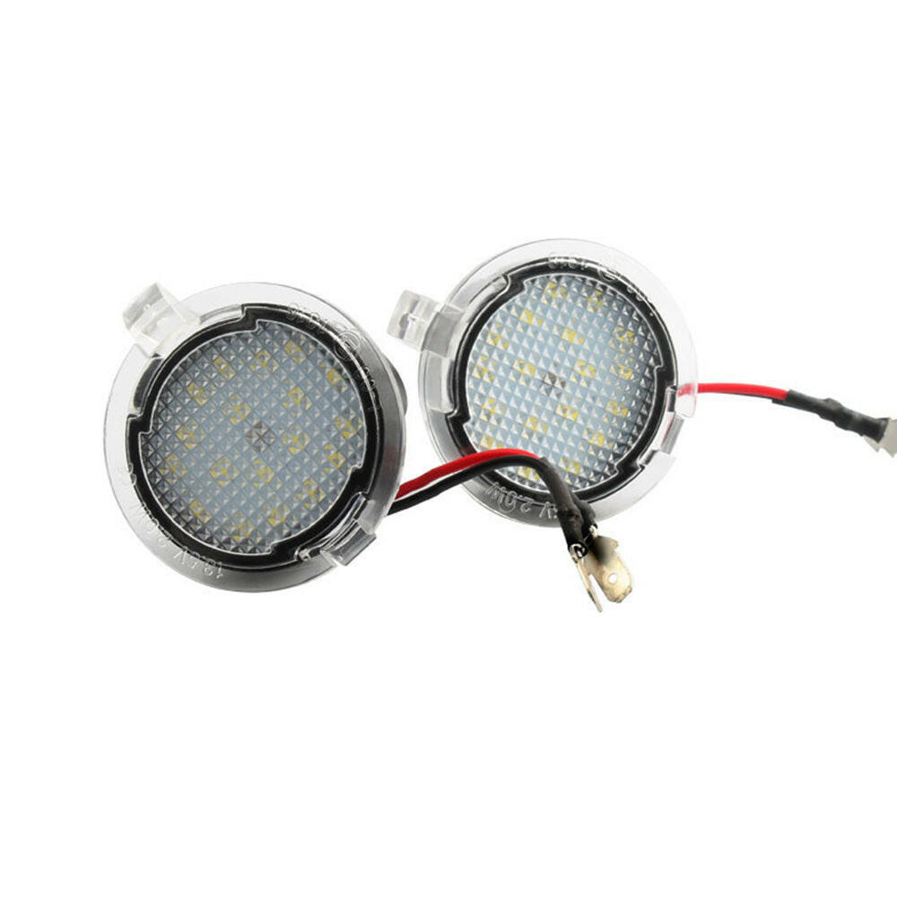 2X Under Mirror 6000K LED Light Puddle Lamps Suitable for Ford Ranger PX2 PX3-3