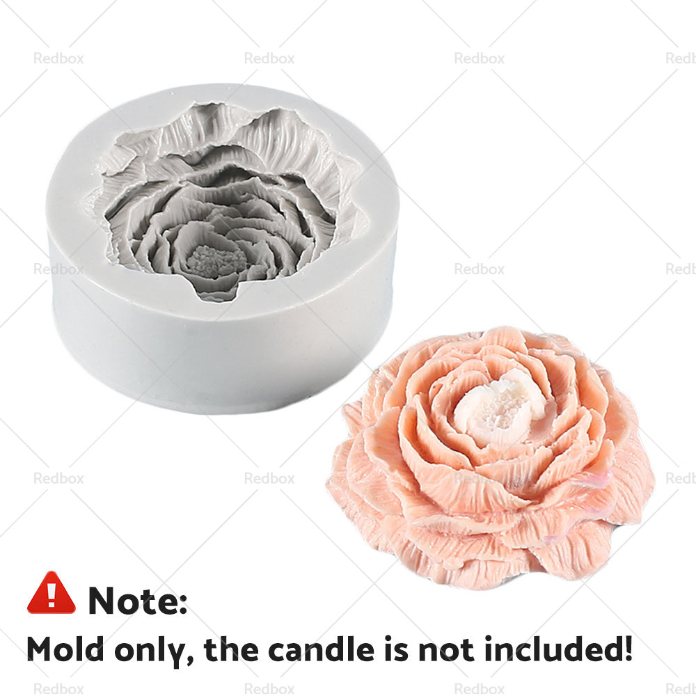 Silicone Peony Aromatherapy Soap Wax Candle MOLD Making Resin Mould DIY Craft-2