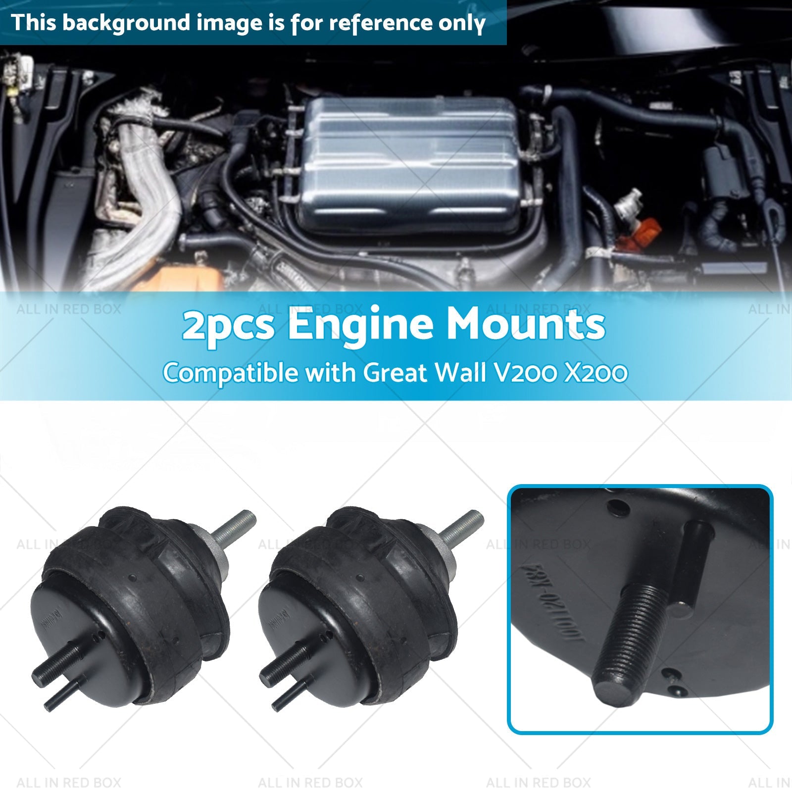 2x Engine Mount Suitable for Great Wall V200 X200 2. 0L GW4D20 Diesel Auto or Manual-2