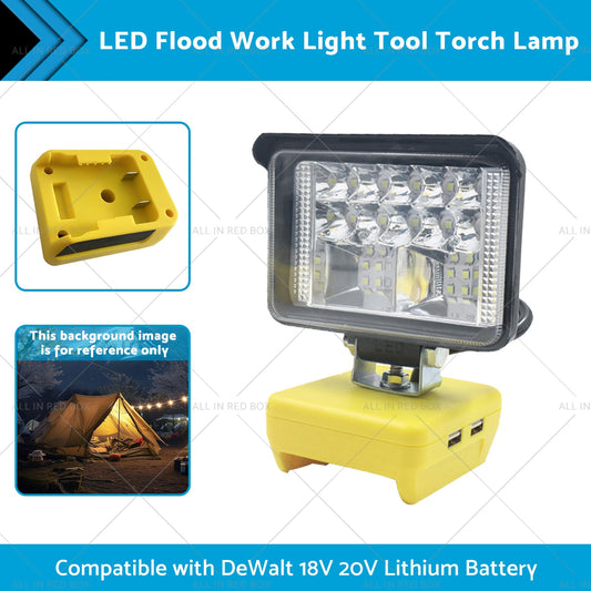 Torch Lamp LED Flood Work Light Tool Suitable for DeWalt 18V 20V Lithium Battery-1