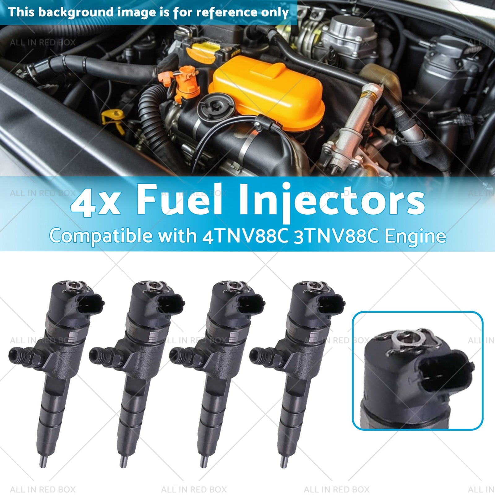 4x Fuel Injectors Suitable for 4TNV88C 3TNV88C Engine 129A00-53100 0445110463-2
