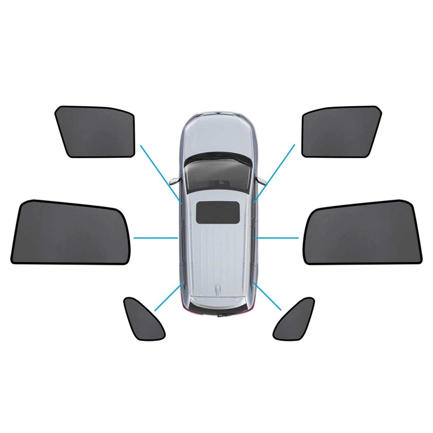 Car Window Magnetic Mesh Sun Blind Shades Suitable For Mitsubishi ASX 2010-2025-0