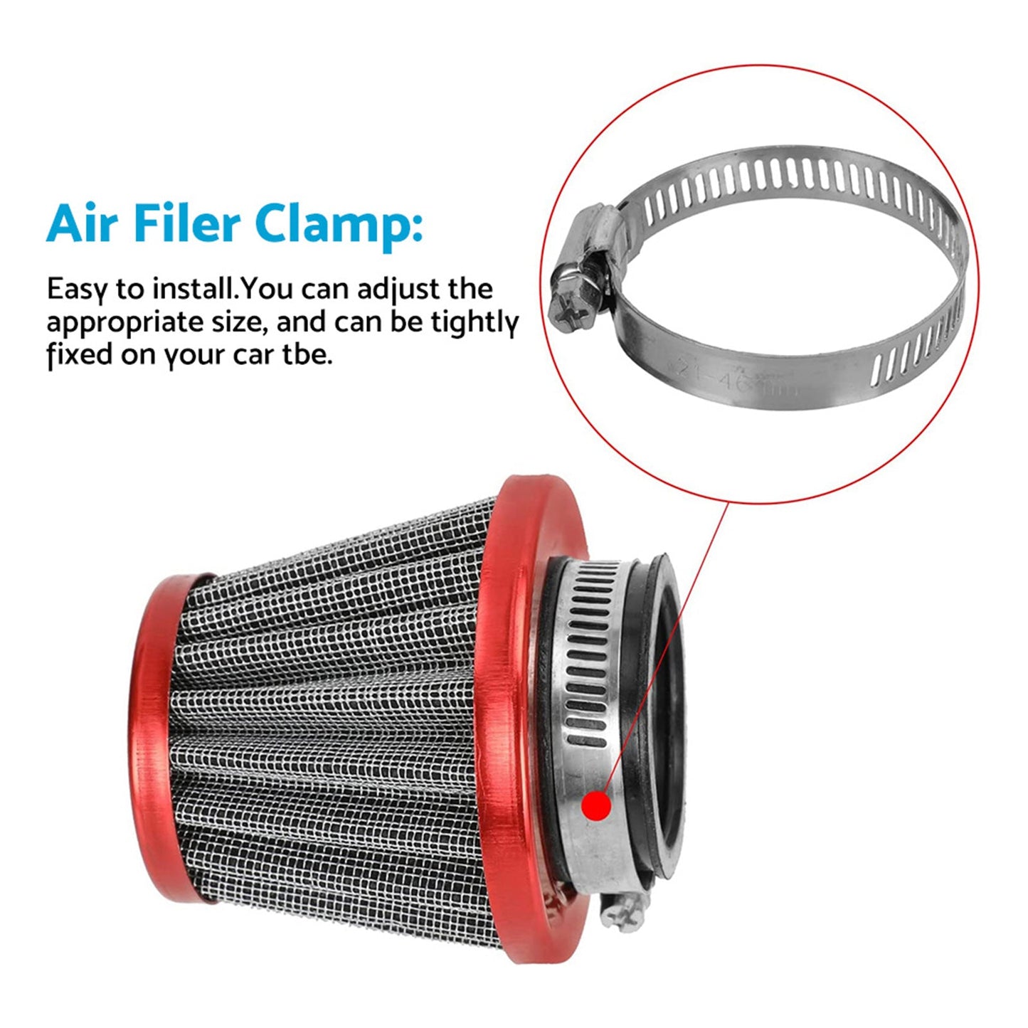 38mm Air Filter Pod Cleaner Suitable For 110cc / 125cc Motorcycle Pit Dirt Bike Engine-3