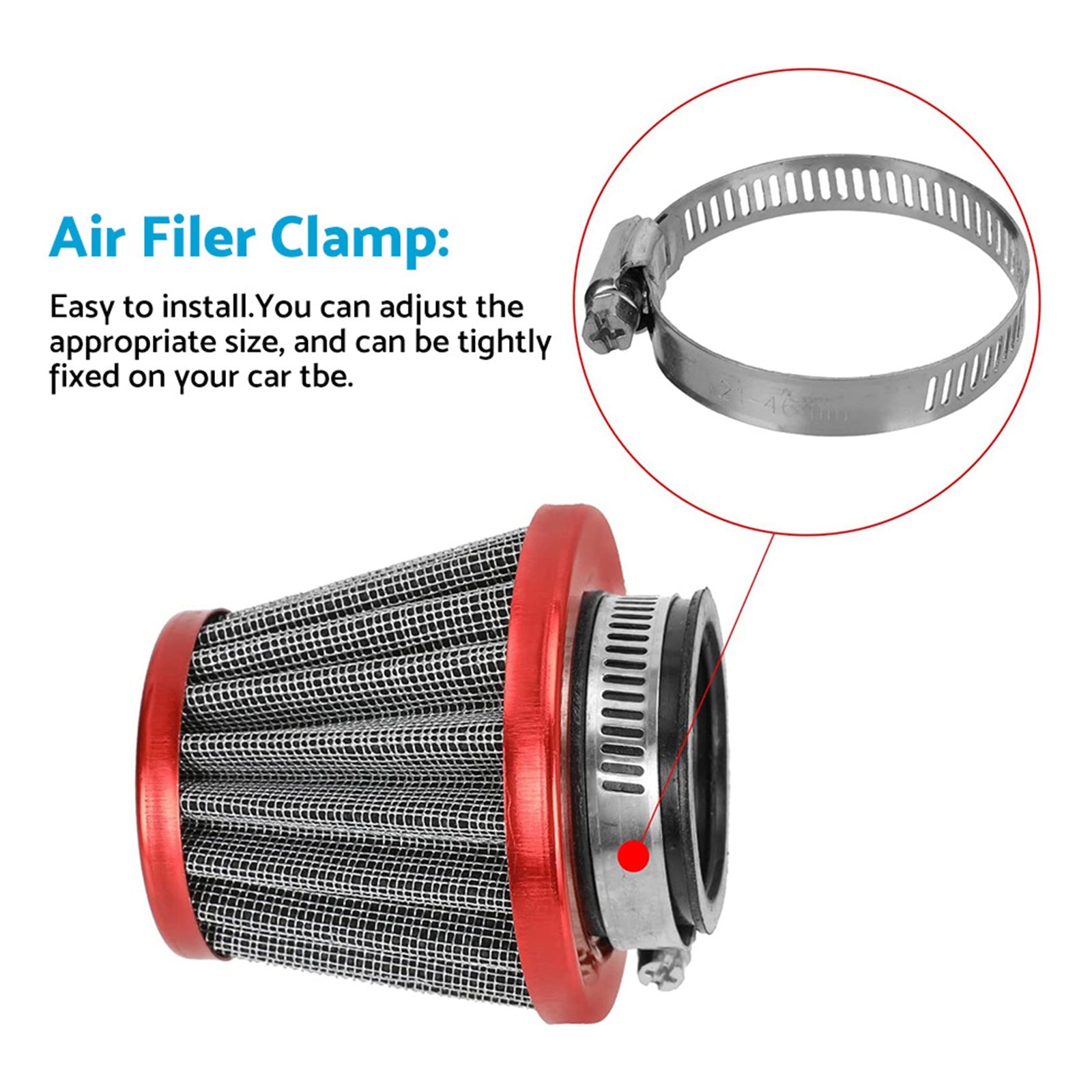 38mm Air Filter Pod Cleaner Suitable For 110cc / 125cc Motorcycle Pit Dirt Bike Engine-3