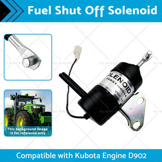Fuel Shut Off Solenoid Suitable for Kubota D902 BX2230D 16851-60014 052600-453-1