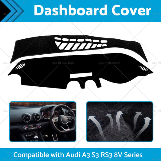 Dash Mat Non-Slip Suitablefor Audi A3 S3 RS3 8V Series 2013-2018 Dashboard Cover-1
