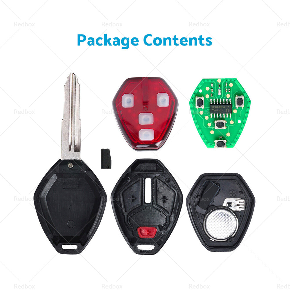 4 Button Complete Remote Key Fob Fits For Mitsubishi 380 Series 2005-2008-4
