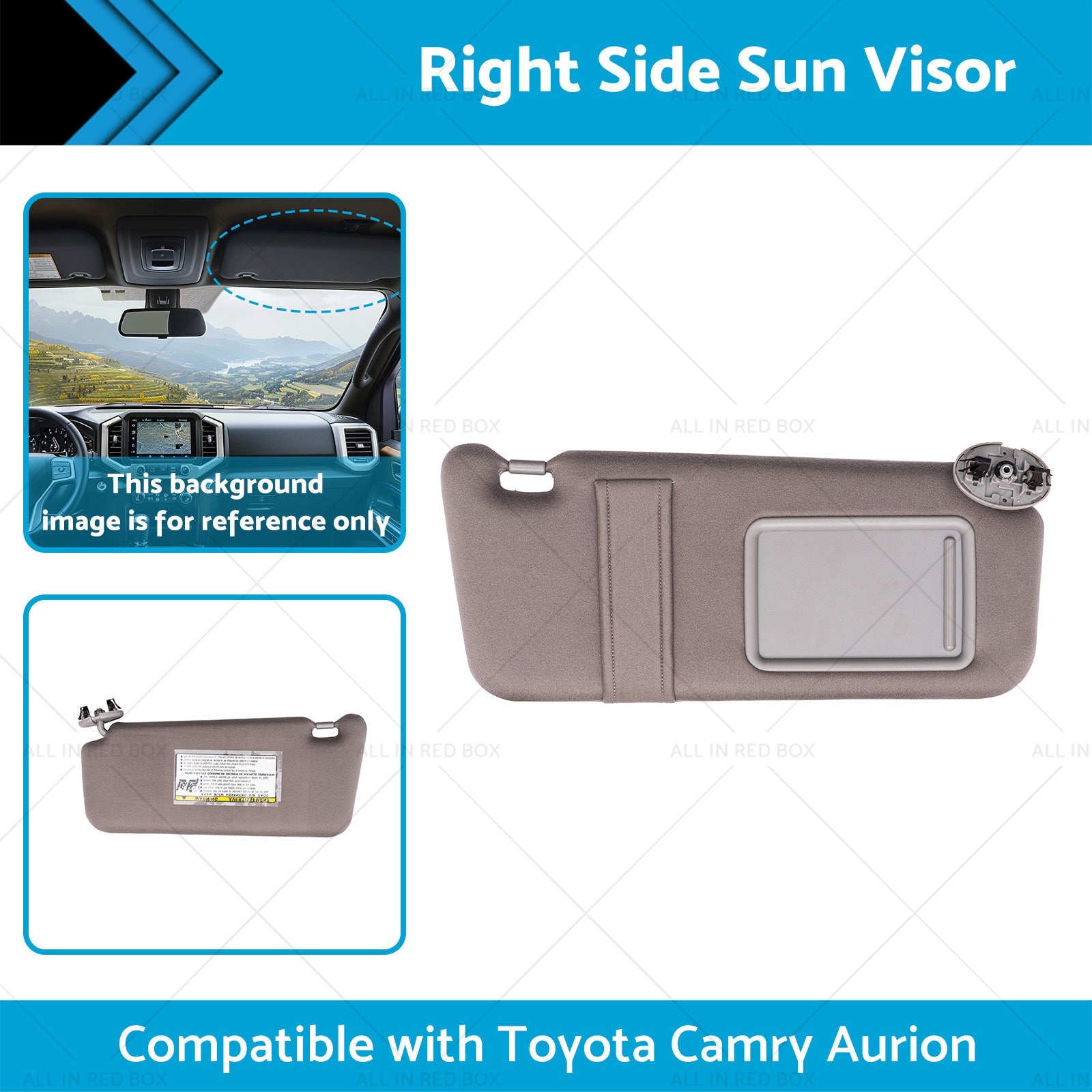 74310-06750-E0 Right Side Sun Visor Suitablefor Toyota Camry Aurion 07-11-1
