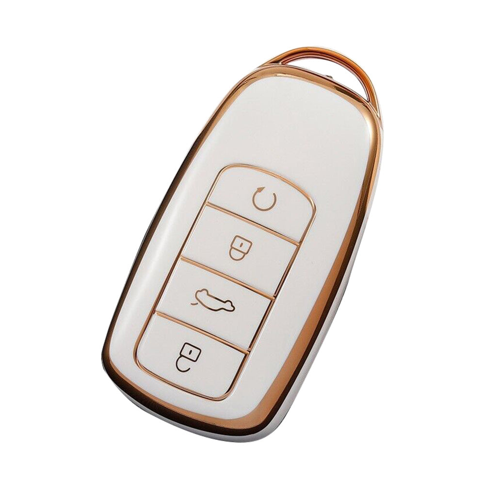 Car Remote Key Fob Case Cover Suitable For Chery Omoda 5 TPU Beige-2