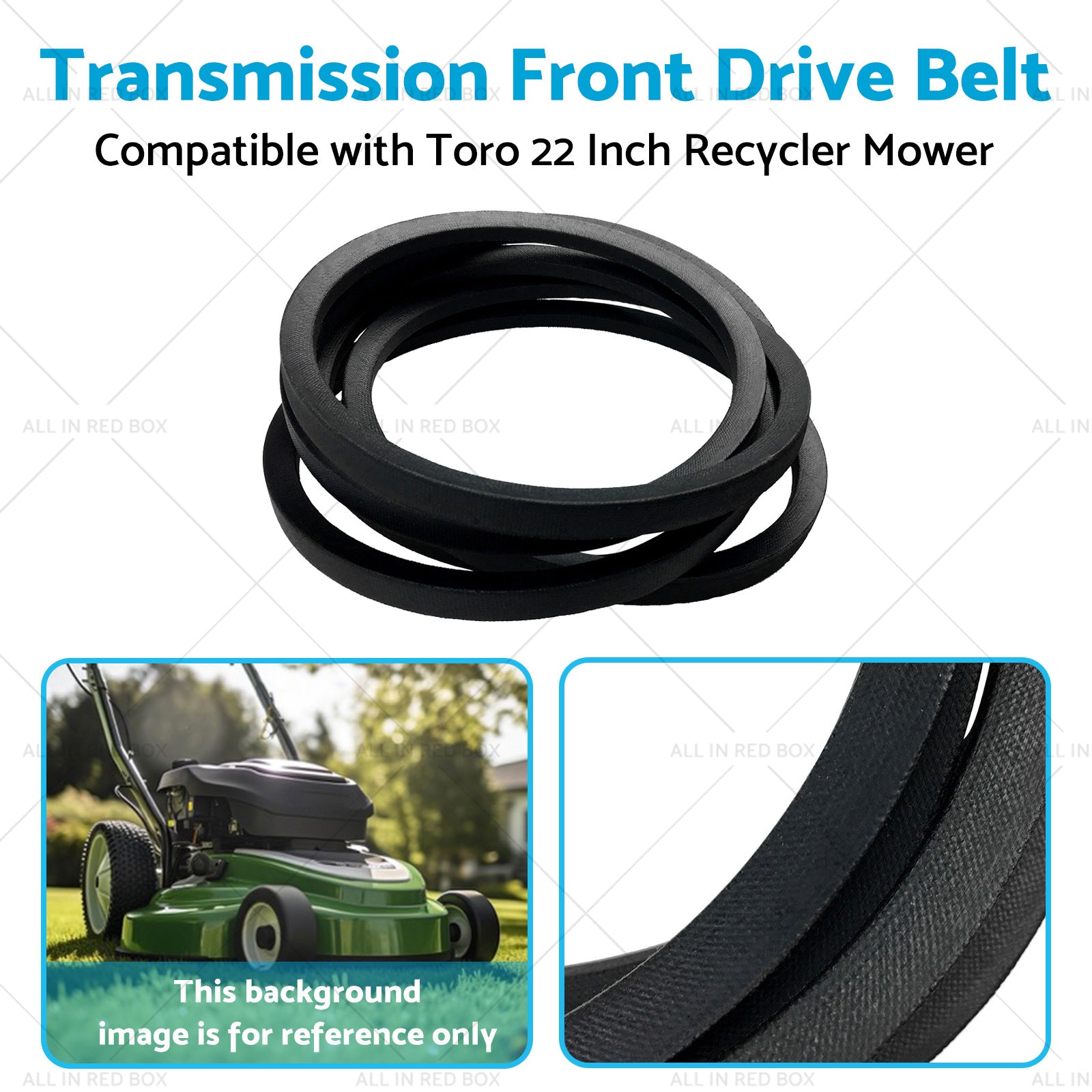 117-1018 Transmission Front Drive Belt Suitable for Toro 22 Inch Recycler Mower-4