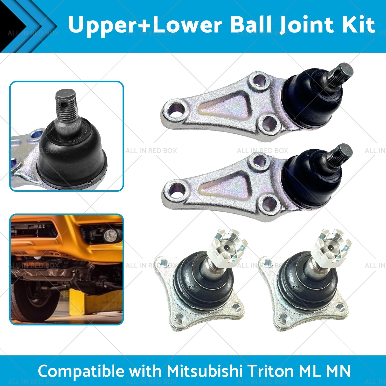 4pcs UpperLower Ball Joint Kit Suitable for Mitsubishi Triton ML MN UTE 4WD RWD-1