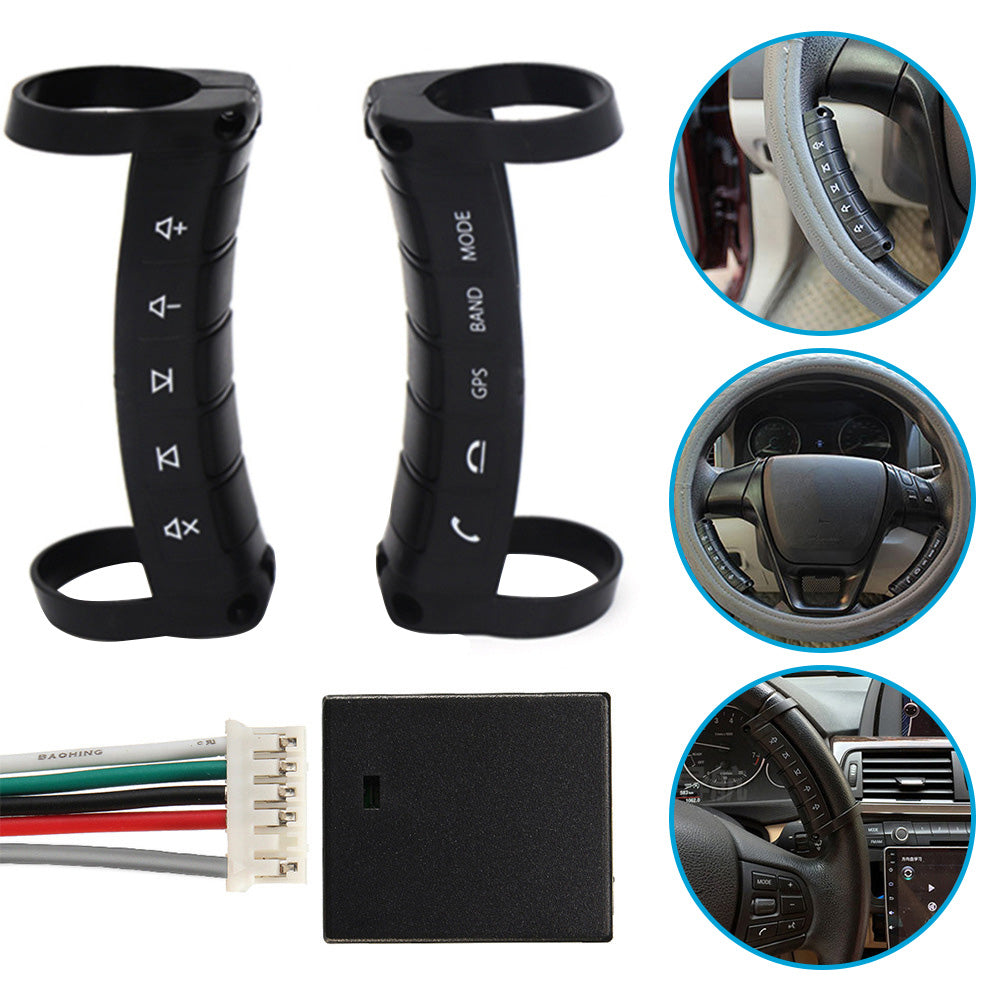 LED Wireless Bluetooth Car Steering Wheel Button Controller Suitable For Auto Stereo-0