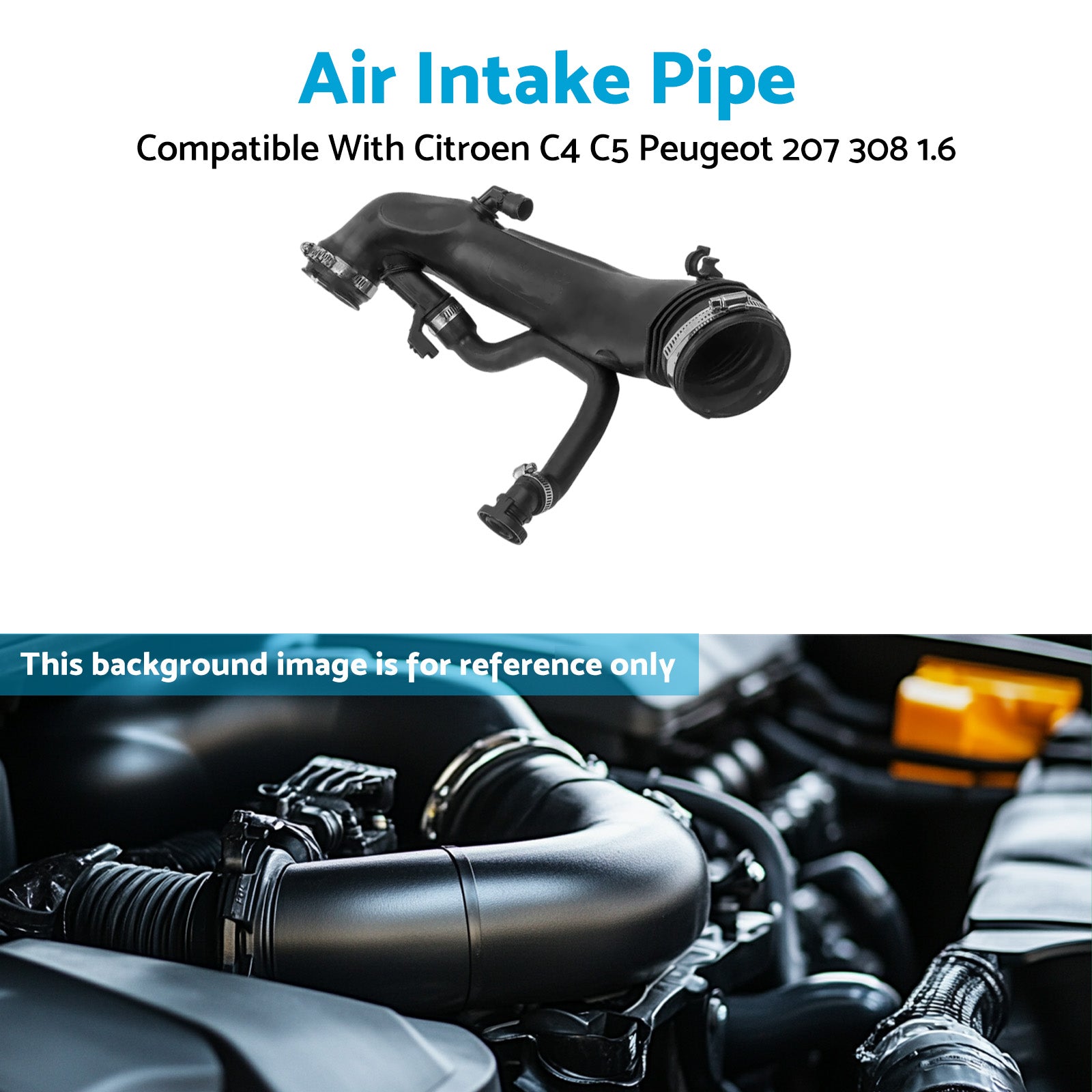 Air Intake Pipe Hose Suitable For Citroen C4 C5 Peugeot 207 308 3008 5008 1.6-3