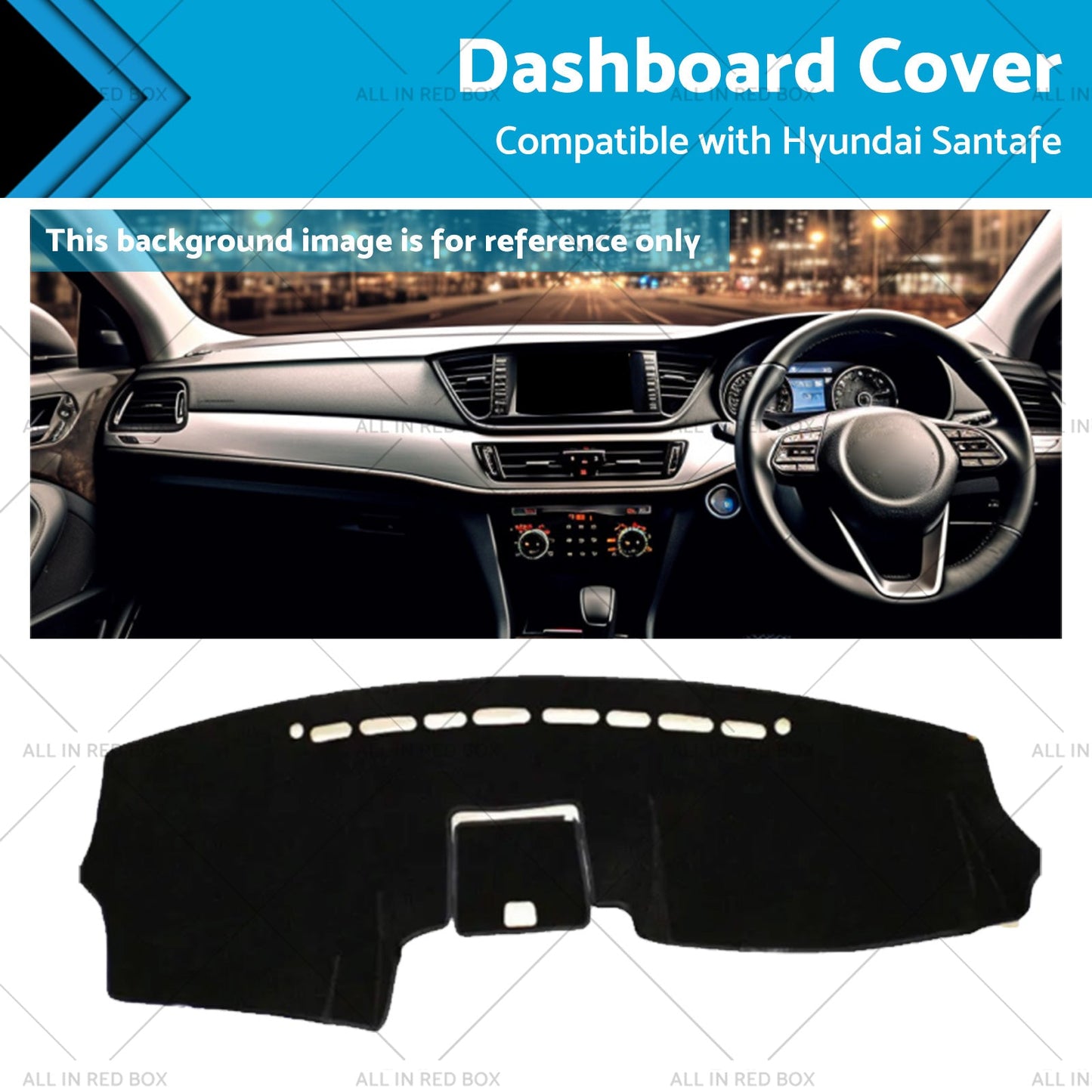 RHD Non-slip Dash Mat Suitable For Hyundai Santafe 2006-2012 Dashboard Cover-0