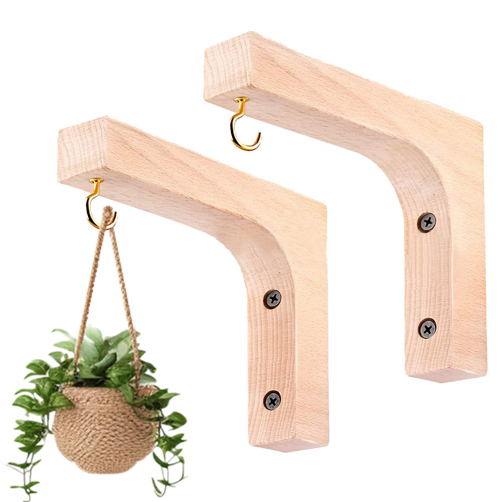 Plant Hanger Hanging Plant Hook Wooden Hanging Basket Wall Plant Hook Flower Pot-4