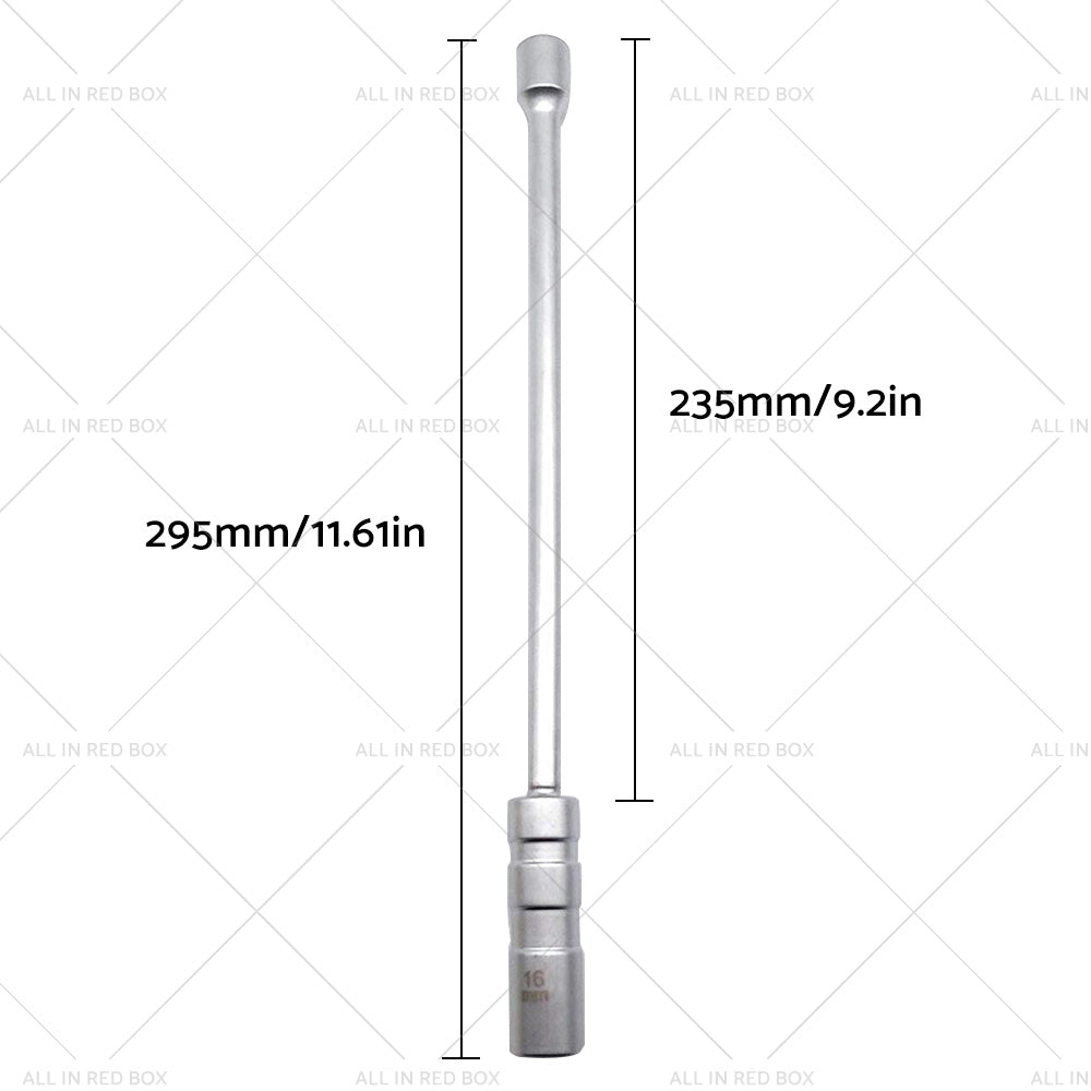 14/16 MM Thin Wall Magnetic Swivel Spark Plug Socket 12Point Removal Tools-9