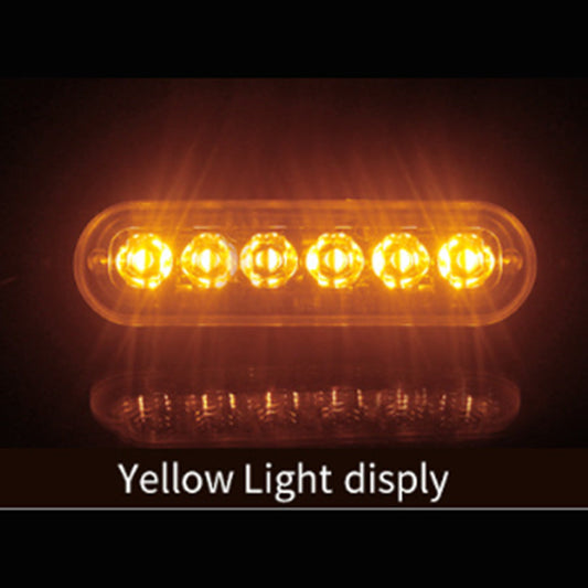 4 PCS Car Truck 6 LED Strobe Flash Light Emergency Warning Flashing Lamp Yellow-1