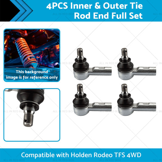 4PCS Inner  and  Outer Tie Rod End Full Set Suitable for Holden Rodeo TFS 4WD 89-03-1