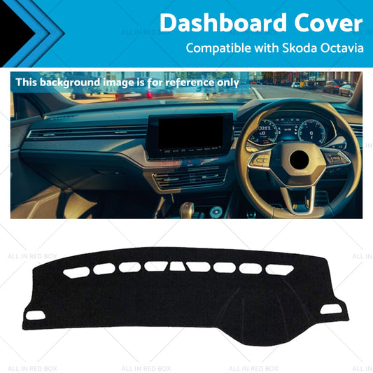 Black Non-Slip Dash Mat Suitable For Skoda Octavia Mk3 2013-2020 Dashboard Cover-0