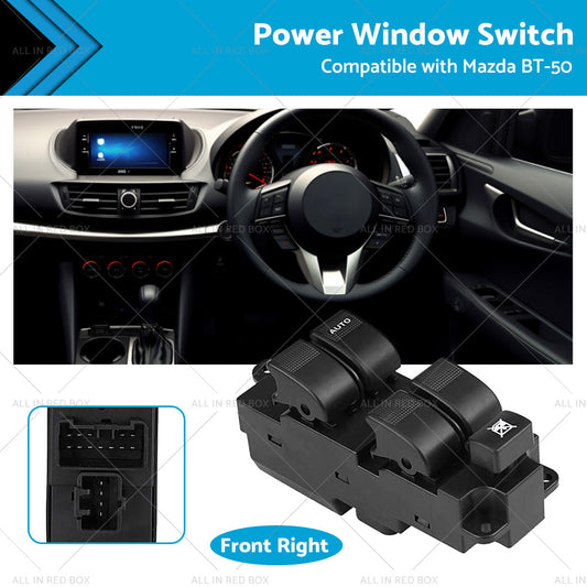 Power Window Master Switch Suitable for Mazda BT-50 4 Door 2012-2016 UB9D66350-0