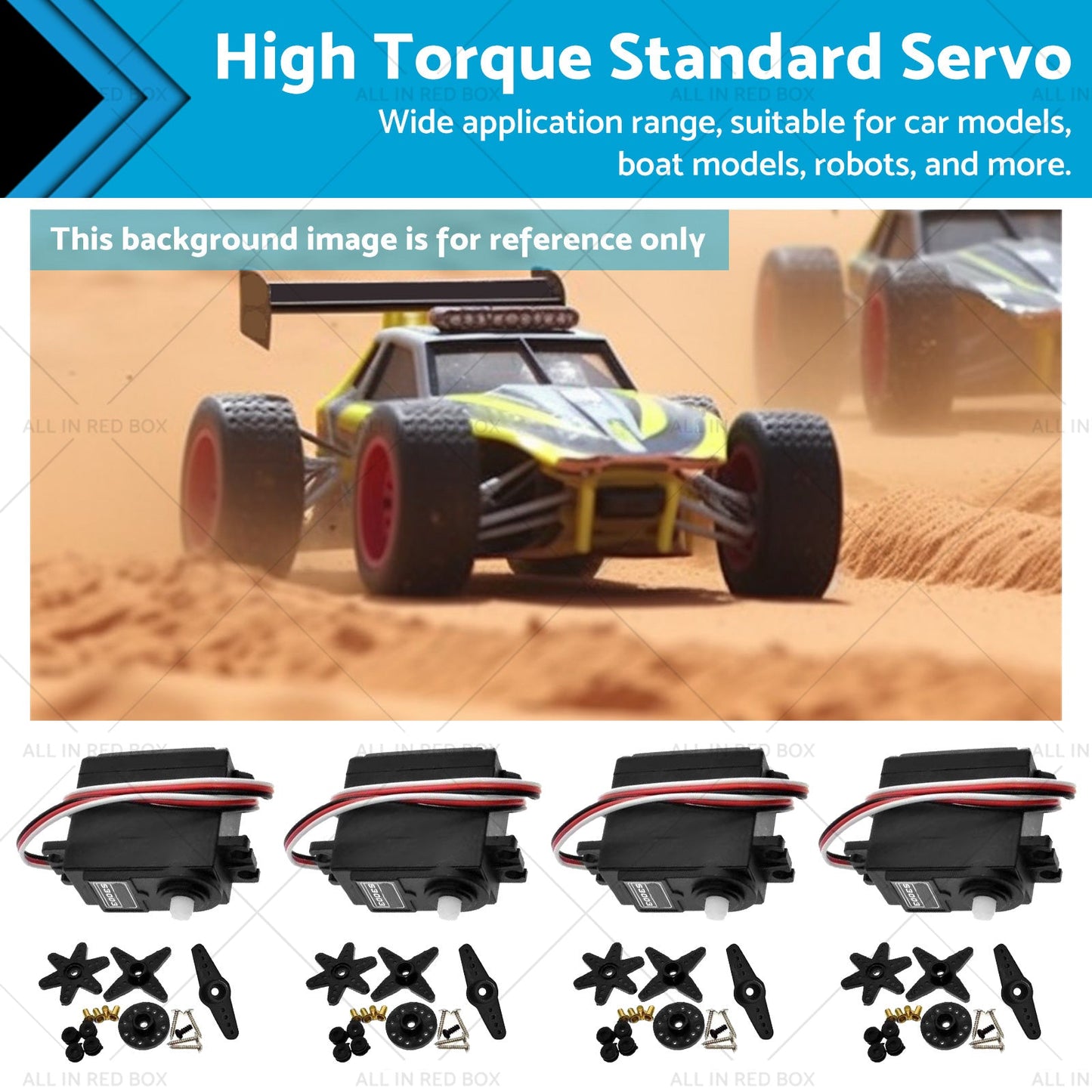 4x High Torque Standard Servos For Futaba S3003 RC Car Plane Boat Helicopter-0