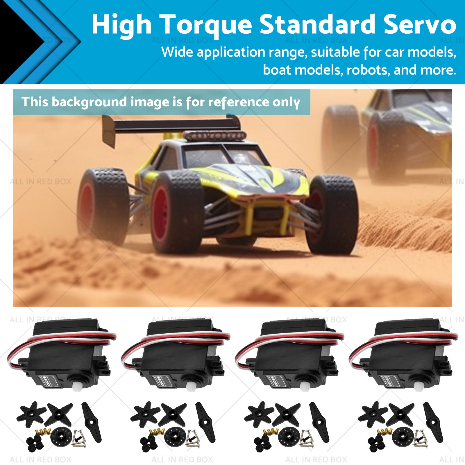 4x High Torque Standard Servos For Futaba S3003 RC Car Plane Boat Helicopter-0