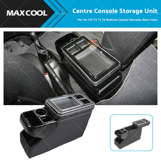 Centre Console Storage Unit w or Cup Holder Fit For VW T4 T5 T6 Multivan Caravel-0