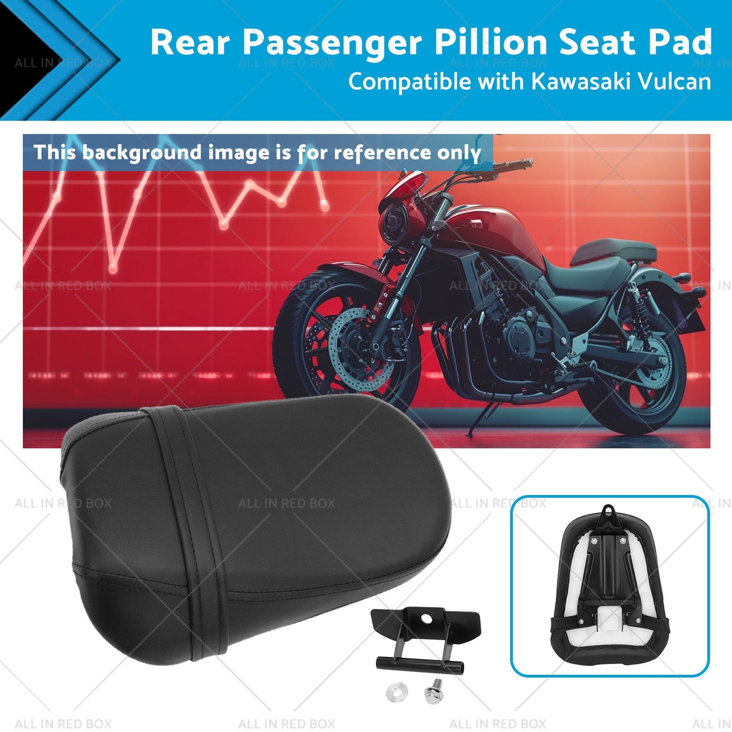 Rear Passenger Pillion Seat Pad Suitable for Kawasaki Vulcan VN650 S650 15-21-0