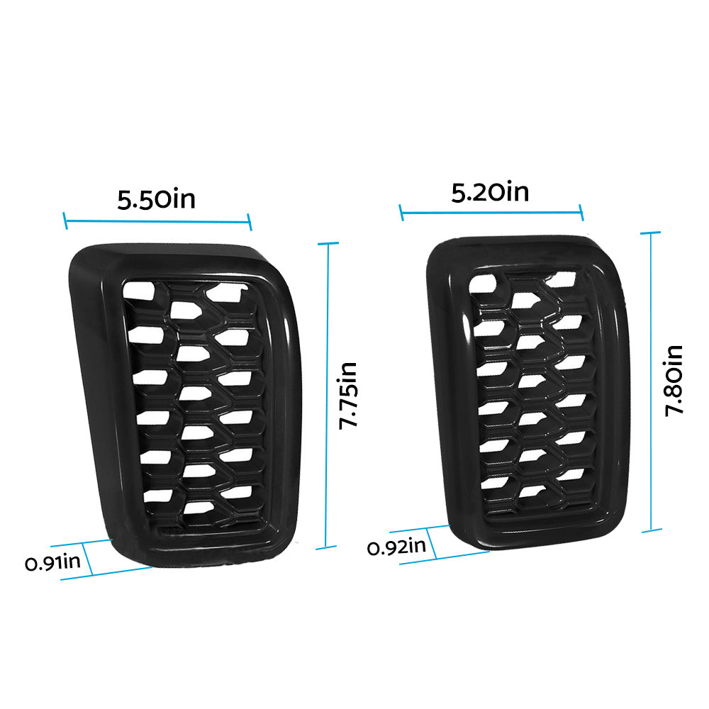 Front Grille Mesh Covers Inserts Suitable For Jeep Grand Cherokee 2017-2022 Black-3