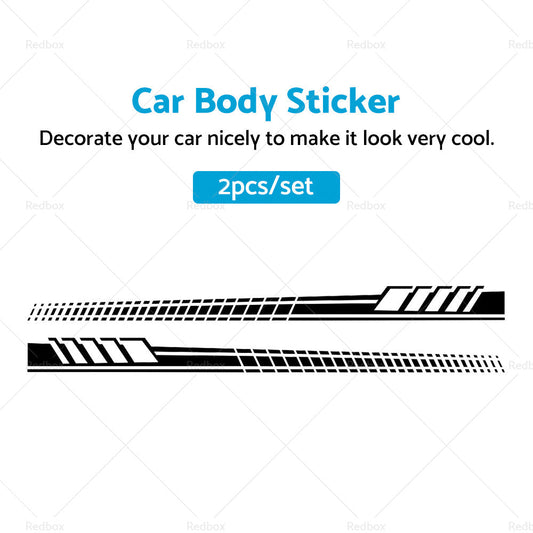 2pcs set Car Body Stickers Long Stripe Side Skirt Decoration Decals-1