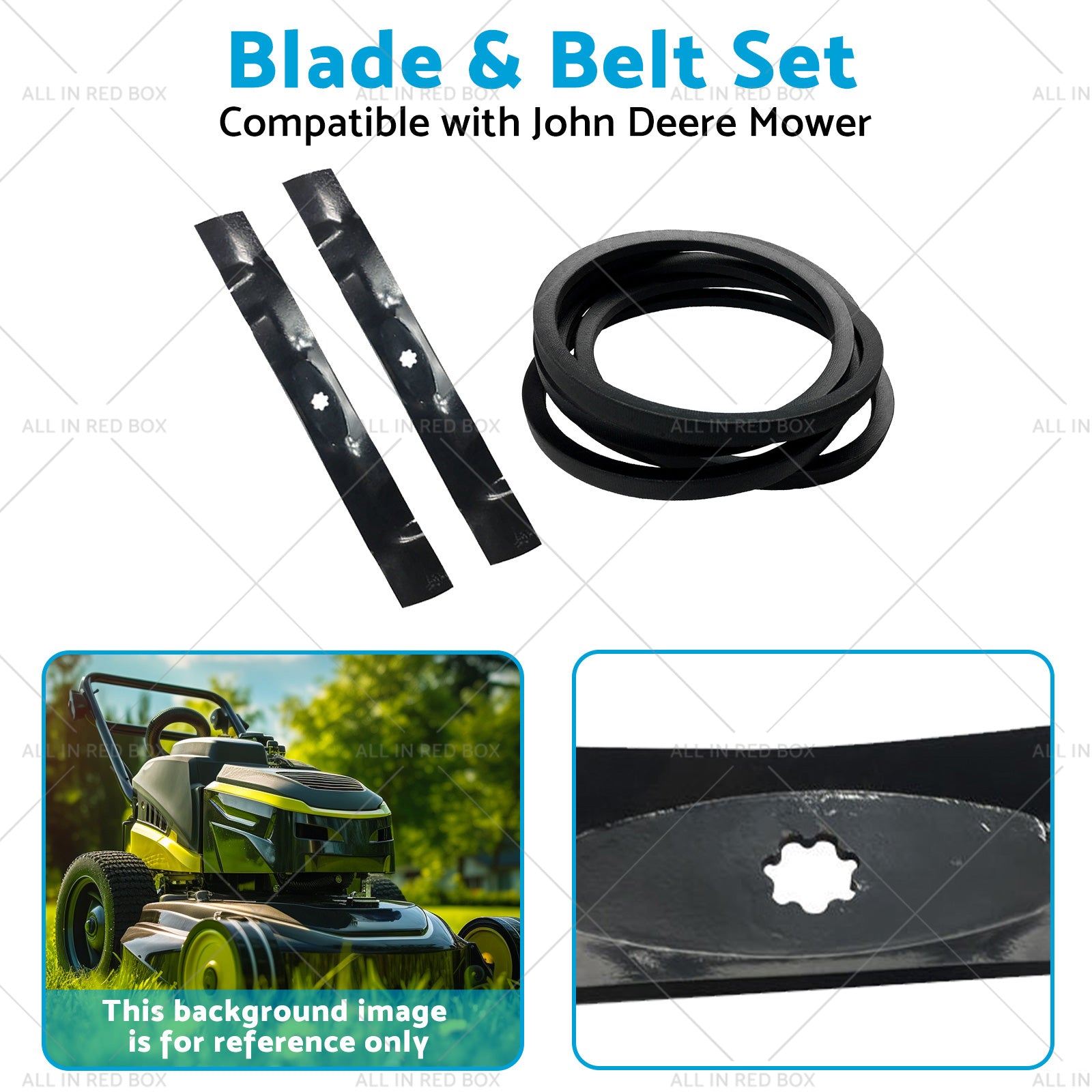 GY20850 42 inch  BladeBelt Set Suitable for John Deere Mower LA115 LA120 LA125-2