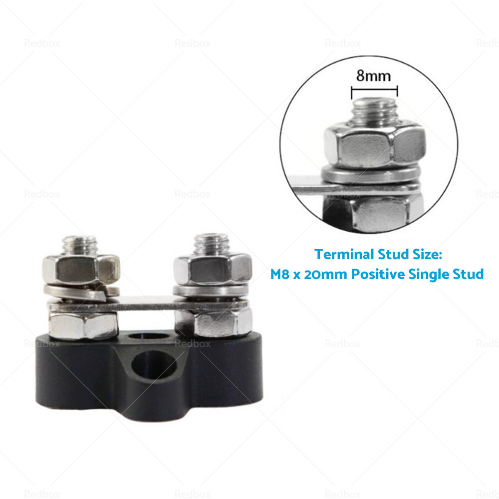 Bus Bar Terminal Blocks Heavy Duty M8+M8 Positive Power Distribution Studs-4