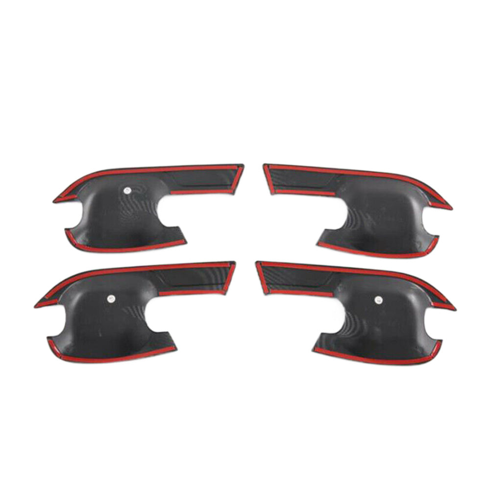 Carbon Fiber Exterior Door Handle Bowl Cover Trim Suitable For Isuzu D-Max / Dmax 2021-2022-2